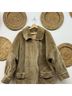 Free People 100% Polyester Solid Tan Jacket Size L - photo 5