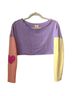 LoveShackFancy x Beach Riot Color Block Purple Pink Sweatshirt Size S - photo 1