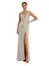 Mac Duggal 100% Polyester Tan Ivory Cocktail Dress Size 4 - photo 2