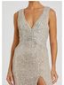 Mac Duggal 100% Polyester Tan Ivory Cocktail Dress Size 4 - photo 4