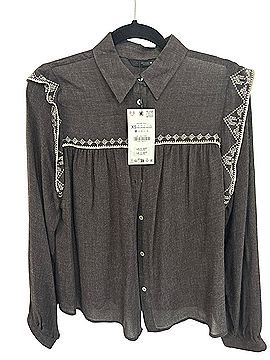 Zara Long Sleeve Button-Down Shirt (view 1)