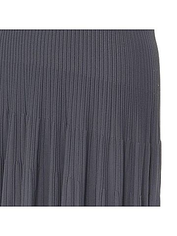 Alaïa ALAIA dust grey ribbed V-neck sleeveless fit flared cocktail dress M (view 2)