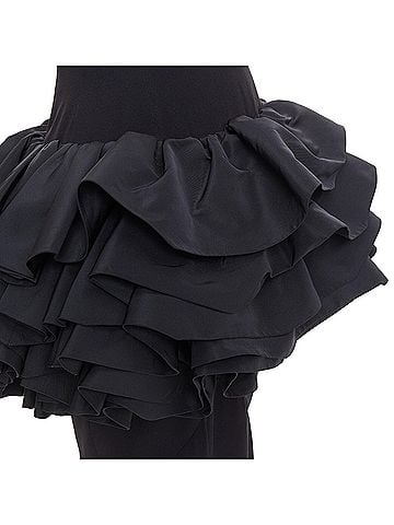 Alexandre Vauthier rare ALEXANDRE VAUTHIER COUTURE black scoop ruffle peplum evening gown dress (view 2)