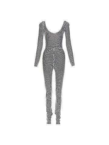 Alexandre Vauthier rare ALEXANDRE VAUTHIER COUTURE SS2021 Runway silver crystal scoop neck jumpsuit (view 1)