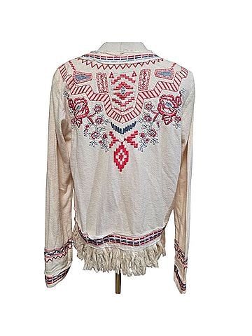 Johnny Was Yatzil Embroidered Fringe Jacket (view 2)
