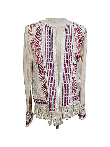 Johnny Was Yatzil Embroidered Fringe Jacket (view 1)