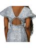 ASOS 100% Polyester Gray Cocktail Dress Size 0 - photo 16