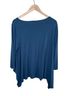 Lisa Bayne Solid Blue 3/4 Sleeve Top Size L - photo 2