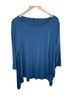 Lisa Bayne Solid Blue 3/4 Sleeve Top Size L - photo 1
