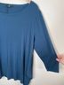 Lisa Bayne Solid Blue 3/4 Sleeve Top Size L - photo 4