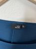 Lisa Bayne Solid Blue 3/4 Sleeve Top Size L - photo 3