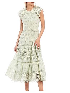 chinese dress ladies Antonio Melani Lace Insert Midi Dress Blue S2  the-aspenite
