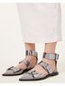 ALLSAINTS 100% Leather Solid Silver Flats Size EU 37 - photo 6