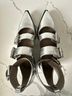 ALLSAINTS 100% Leather Solid Silver Flats Size EU 37 - photo 4