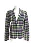 J.Crew 100% Cotton 100% Acetate Plaid Multi Color Blazer Size 0X - photo 4