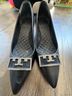 Tory Burch 100% Leather Black Heels Size 6 - photo 3
