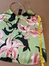 Express 100% Polyester 100% Recycled Polyester Floral Green Pink Black Sleeveless Top Size 8 - photo 6