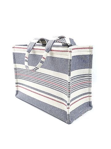Céline CELINE Celine Large Cabas Thais Tote Bag White x Blue Red 196762FYN Triomphe Women's (view 2)