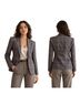 Pendleton 100% Wool Plaid Brown Blue Blazer Size 12 - photo 2