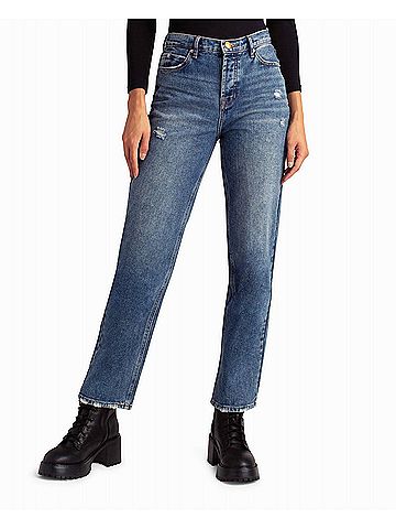 Nicole Miller Redhook High Rise 90'S Loose Fit Jean in Dark Blue (view 2)