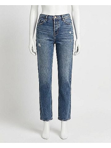 Nicole Miller Redhook High Rise 90'S Loose Fit Jean in Dark Blue (view 1)