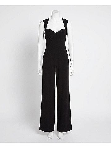 Nicole Miller Heavy Jersey Wide Leg Jumpsuit in Nm Black (view 1)