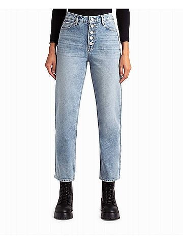 Nicole Miller Clinton Hill High Rise 90'S Loose Fit Jean in Medium Blue (view 2)