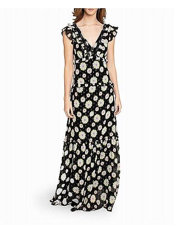 Nicole Miller Hazy Daisy Ruffle Maxi Dress in Hazy Daisy (view 2)
