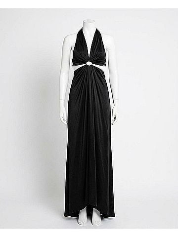 Nicole Miller Cut Out Gown Dress in Black (view 1)