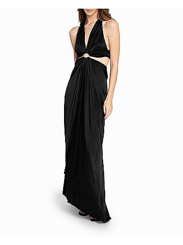 Nicole Miller Cut Out Gown Dress in Black (view 2)