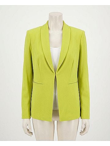 Nicole Miller Isla Stretch Crepe One Button Blazer in Citrine (view 1)
