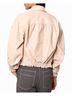 Nicole Miller Brown Collared Leather Jacket in Blush Size XL - photo 3