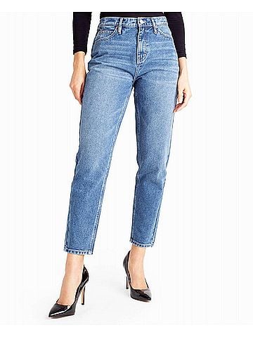 Nicole Miller Sunnyside High Rise Taper Leg Jean in Dark Blue (view 2)