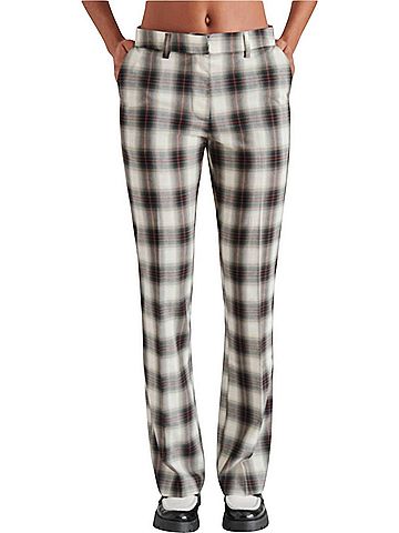 Steve Madden Waverly Plaid Pants in Black/White (view 2)