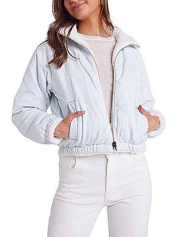 Bella Dahl Skye Reversible Quilted Jacket in Vintage Frost Wash (view 2)