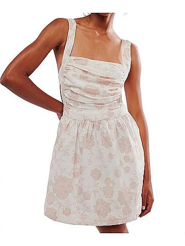 Free People Meet Me in Maui Mini Dress in Ivory Combo (view 2)