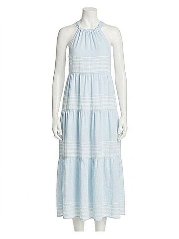 Bella Dahl Tiered Halter Midi Dress in Amalfi Stripe (view 1)