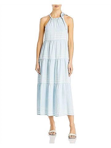 Bella Dahl Tiered Halter Midi Dress in Amalfi Stripe (view 2)