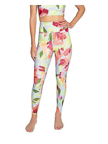 Nicole Miller High Rise Leggings in Oasis Light Blue (view 2)