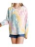 Umgee Yellow Raglan Sleeve Raw Edged Top in Multi Size M - photo 2