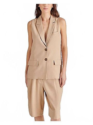Steve Madden Nolan Vest in Khaki (view 2)
