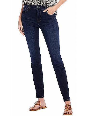Kut from the Kloth Diana High Waist Skinny Jeans in Attitude (view 2)