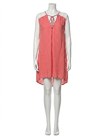 Umgee Bohemian Lace Sleeveless Dress in Coral (view 1)