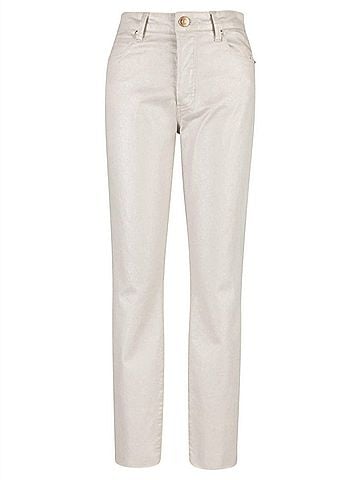 Kut from the Kloth Charlize Coated High Rise Cigarette Leg Jeans in Champagne (view 1)