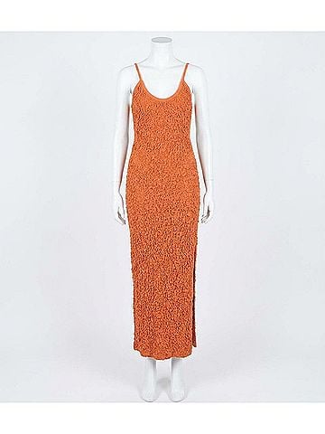 Free People Za Za Smocked Midi Dress in Orange (view 1)