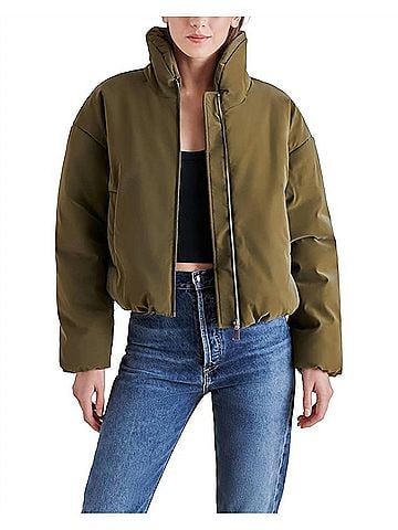 Steve Madden Stratton Zip Jacket in Olive (view 2)