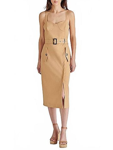 Steve Madden Adley Sleeveless Utility Dress in Butterscotch (view 2)