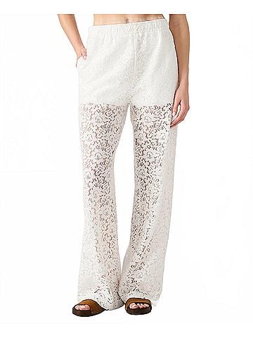 Steve Madden Venetia Lace Wide Leg Pants in Antique (view 2)