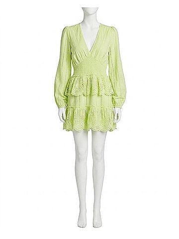 Steve Madden Raquelle Mini Dress in Sunny Lime (view 1)