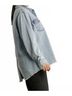 Umgee Blue Button Down Shacket - Plus in Light Denim Size 1X - photo 4
